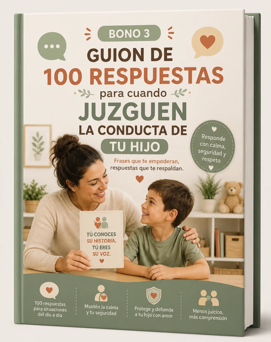 Mockup del Bono 3: 100 respuestas ante comentarios externos