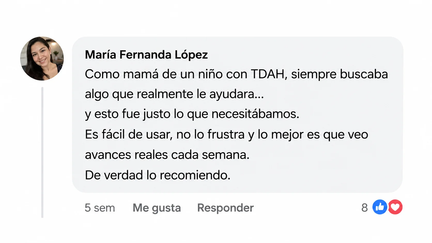 Testimonio de María Fernanda López sobre el uso del material